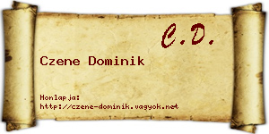 Czene Dominik névjegykártya